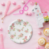 Assiettes En Carton Motif de fleurs (Fête)