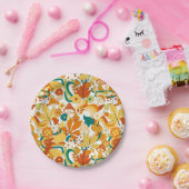 Assiettes En Carton Motif de fleurs de champignons Super rétro (Fête)