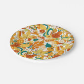 Assiettes En Carton Motif de fleurs de champignons Super rétro (Angle)