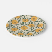 Assiettes En Carton Motif de fleurs de crapaud orange (Angle)