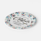 Assiettes En Carton Motif de fleurs de printemps typographie des cycle (Angle)