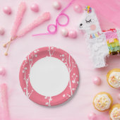 Assiettes En Carton motif de fleurs de prune orientale (Fête)