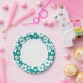 Assiettes En Carton Motif de fleurs d'Hibiscus (Fête)