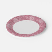 Assiettes En Carton motif de fleurs en dentelle bleue (Angle)