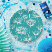 Assiettes En Carton Motif de fleurs Lotus (Fête)