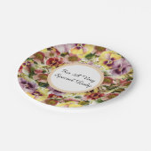 Assiettes En Carton motif de fleurs sauvages (Angle)