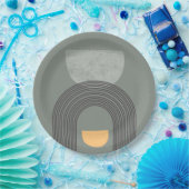 Assiettes En Carton motif de formes Abstraites de Bohême (Fête)