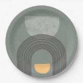 Assiettes En Carton motif de formes Abstraites de Bohême (Devant)