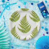 Assiettes En Carton Motif de fougère aquarelle (Fête)