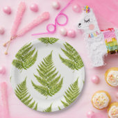 Assiettes En Carton Motif de fougère aquarelle (Fête)
