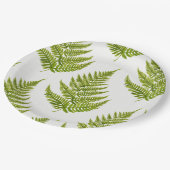 Assiettes En Carton Motif de fougère aquarelle (Angle)