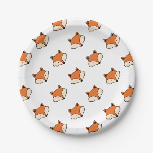 Assiettes En Carton Motif de Fox (Devant)