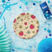 Assiettes En Carton Motif de fraises (Fête)