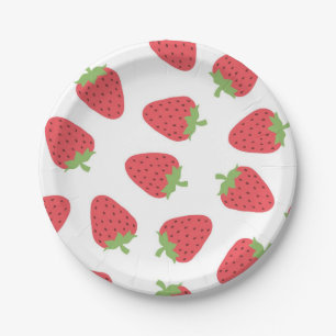 Assiettes En Carton Motif de fraises