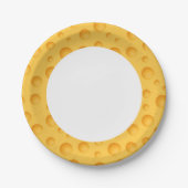 Assiettes En Carton Motif de fromage jaune (Devant)
