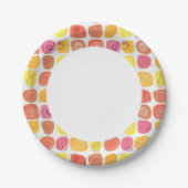 Assiettes En Carton motif de fruits (Devant)