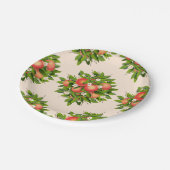 Assiettes En Carton Motif de fruits de pêche (Angle)