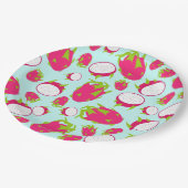 Assiettes En Carton Motif de fruits dragon (Angle)