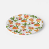 Assiettes En Carton Motif de fruits mûrs, abricots et prunes (Angle)