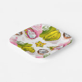 Assiettes En Carton Motif de fruits texturés à main libre (Angulaire)