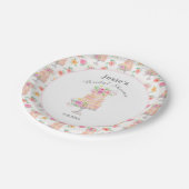 Assiettes En Carton Motif de gâteau Rose couche Fête des mariées aquar (Angle)