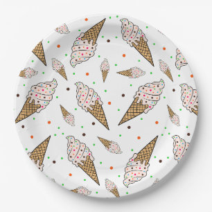 Assiettes En Carton Motif de glace