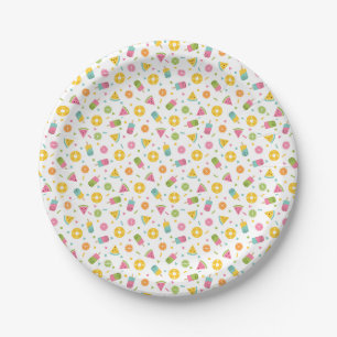 Assiettes En Carton Motif de glace coloré d'été