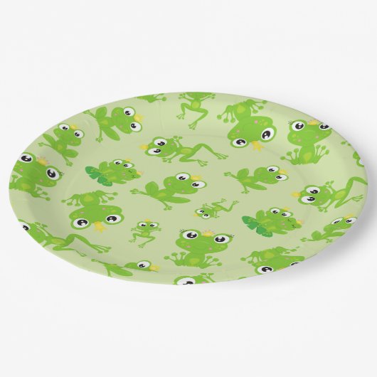 Assiettes En Carton Motif de grenouille, Grenouilles mignonnes, Grenou (Angle)