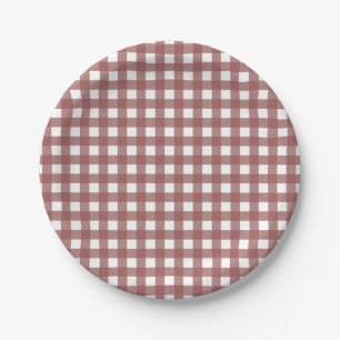 Assiettes En Carton Motif de guingan de Marsala