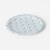 Assiettes En Carton Motif de la Bow Bleue Aquarelle (Angle)