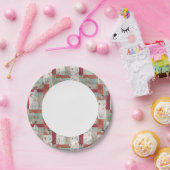 Assiettes En Carton Motif de la courtepointe 2 (Fête)