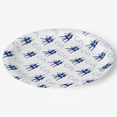 Assiettes En Carton Motif de la danseuse de ballet bleu (Angle)