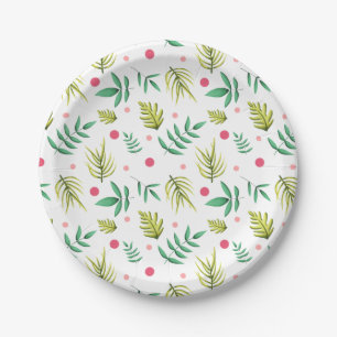 Assiettes En Carton Motif de la fête d'été tropicale