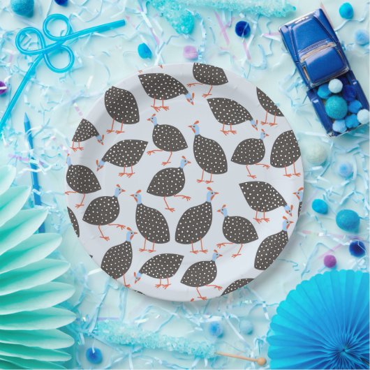 Assiettes En Carton Motif de la Guinée bleue (Fête)