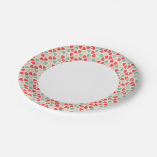 Assiettes En Carton Motif de la Saint Valentin