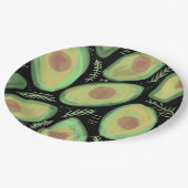 Assiettes En Carton Motif de la salade de tomate Avocado (Angle)