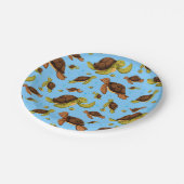 Assiettes En Carton Motif de la tortue de mer (Angle)