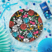 Assiettes En Carton Motif de la vieille école (Fête)