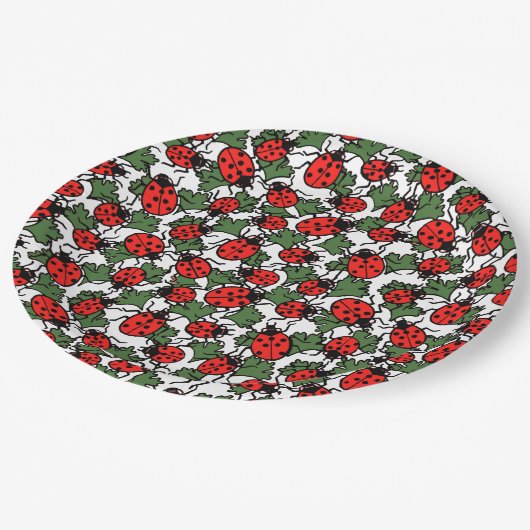 Assiettes En Carton Motif de Ladybug Art nouveau (Angle)