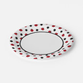 Assiettes En Carton Motif de ladybug rétro (Angle)