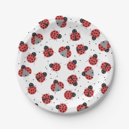 Assiettes En Carton motif de Ladybugs (Devant)