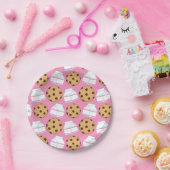 Assiettes En Carton Motif de lait et de biscuits (Fête)