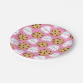 Assiettes En Carton Motif de lait et de biscuits (Angle)