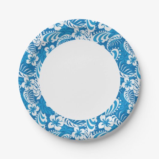 Assiettes En Carton Motif de l'Hibiscus tropical (Devant)
