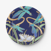 Assiettes En Carton Motif de libellules Art nouveau (Devant)