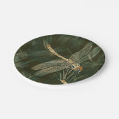 Assiettes En Carton Motif de libellules majestueux  (Angle)