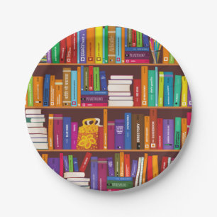 Assiettes En Carton Motif de livre