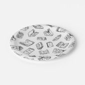 Assiettes En Carton Motif de livre (Angle)