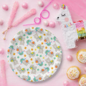 Assiettes En Carton Motif De Llamas, Cute Llamas, Alpacas, Fleurs (Fête)