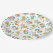 Assiettes En Carton Motif De Llamas, Cute Llamas, Alpacas, Fleurs (Angle)